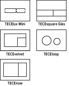 TECE-Einwurfschacht II f. Reinigungstabs Lux Mini,Square Gl.,Velvet,Loop,Now