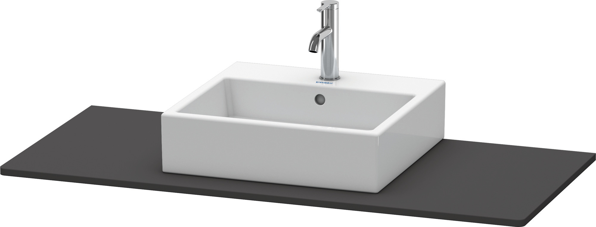 Duravit Konsole XSquare mit einem Ausschnitt 16x800x550mm, Graphit Supermatt