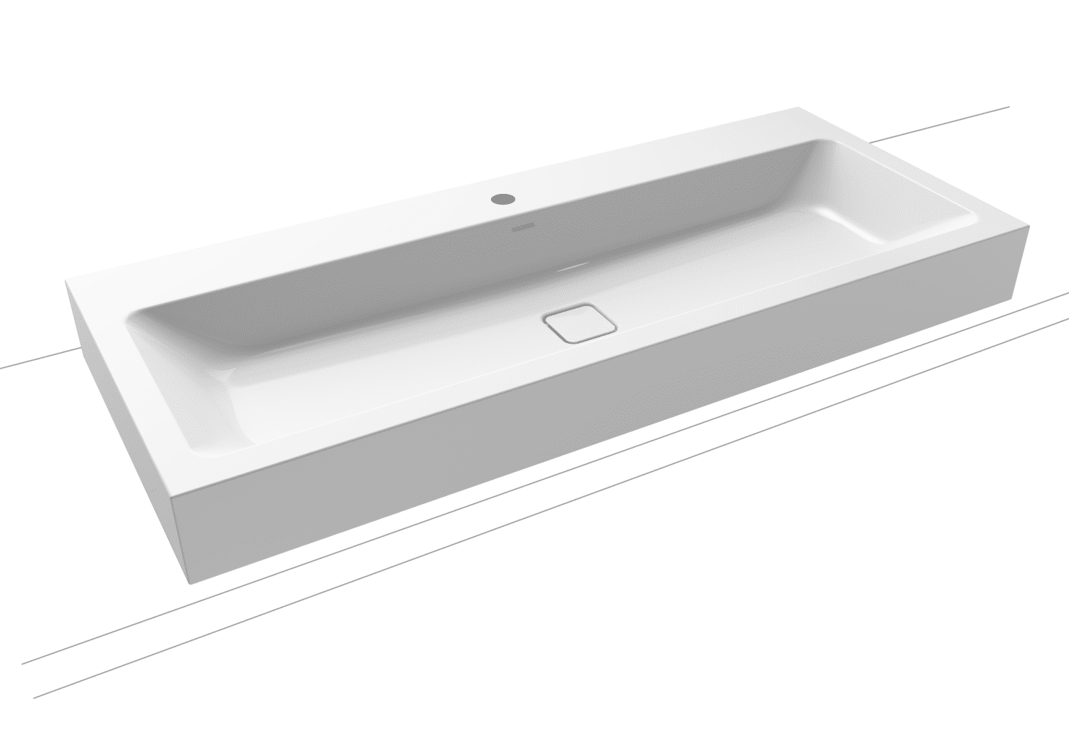 KA WB CONO WANDWASCHTISCH Mod.3091,1200x 500mm,alpinweiß,PEFF,AD,m. 1HL,oÜL