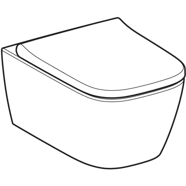 Geberit iCon Set WWC-Tiefspüler, eckig TurboFlush, WC-Sitz, T:53cm, weiß, Tect