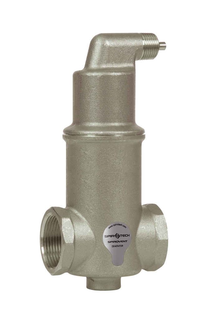 Spirotech Luftabscheider SpiroVent (Edelstahl) 1 1/4" IG, 10 bar,180 Grad,Schwi:Edelst.