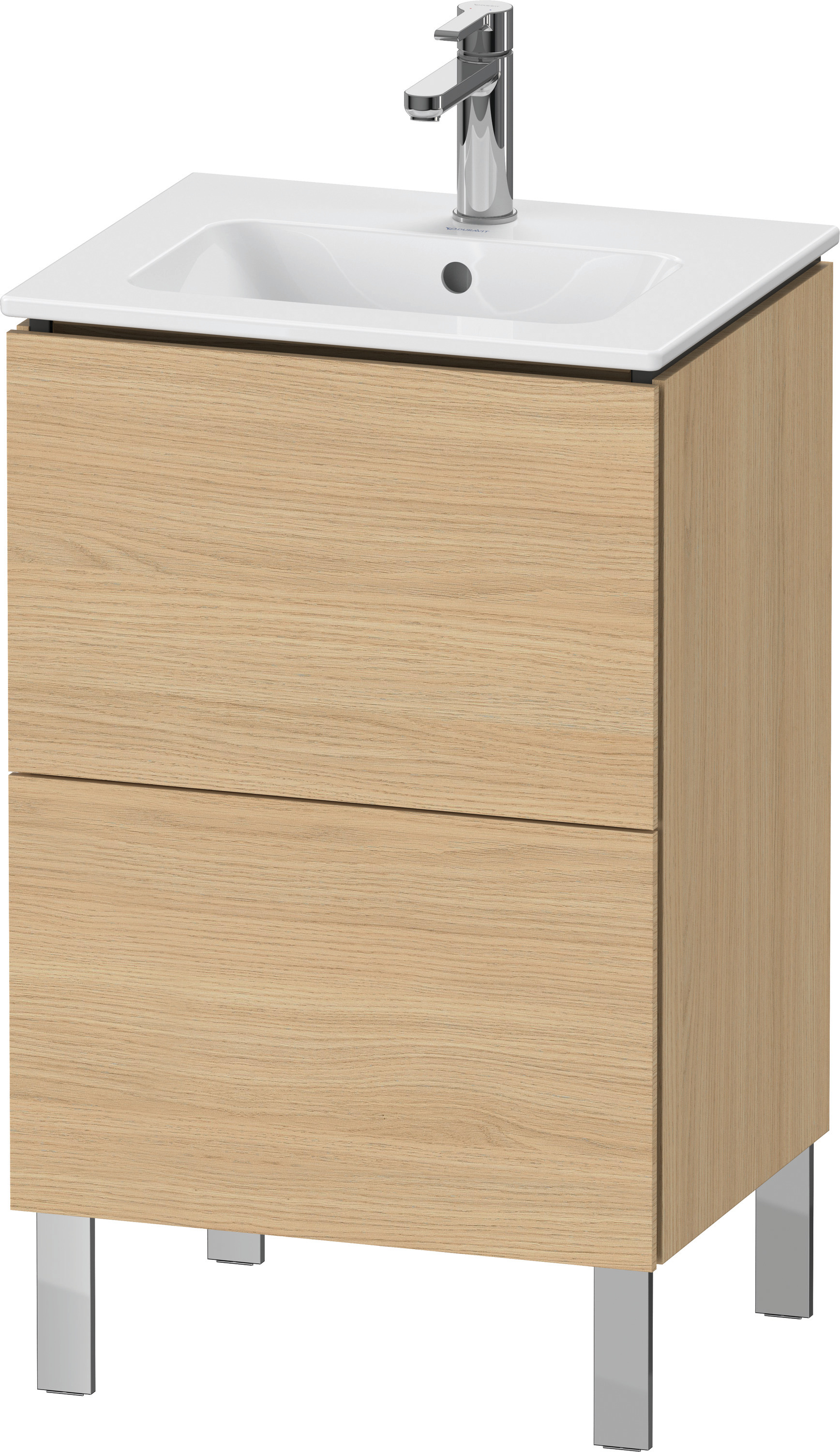 Duravit WTU L-Cube bodenstehend, 2 Auszüge 704x520x421mm, Eiche Natur