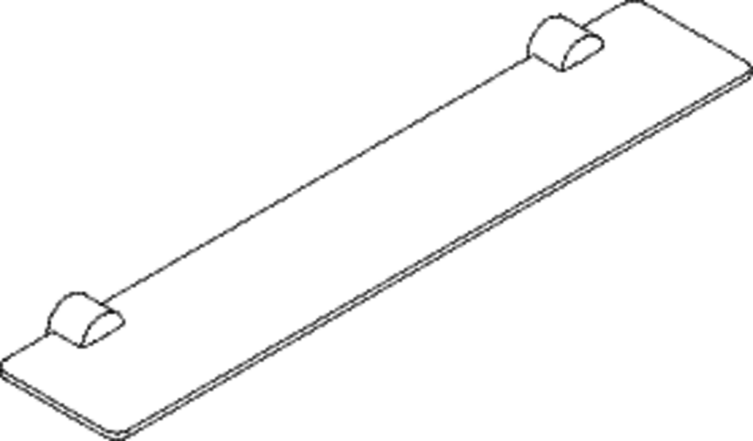 HEWI Ablage Sys 815, 600mm, Edelstahl chr. , Glasplatte satiniert