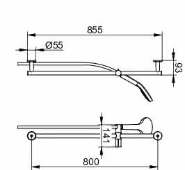 KEUCO Brause-Set rund IXMO 59587 855mm sw