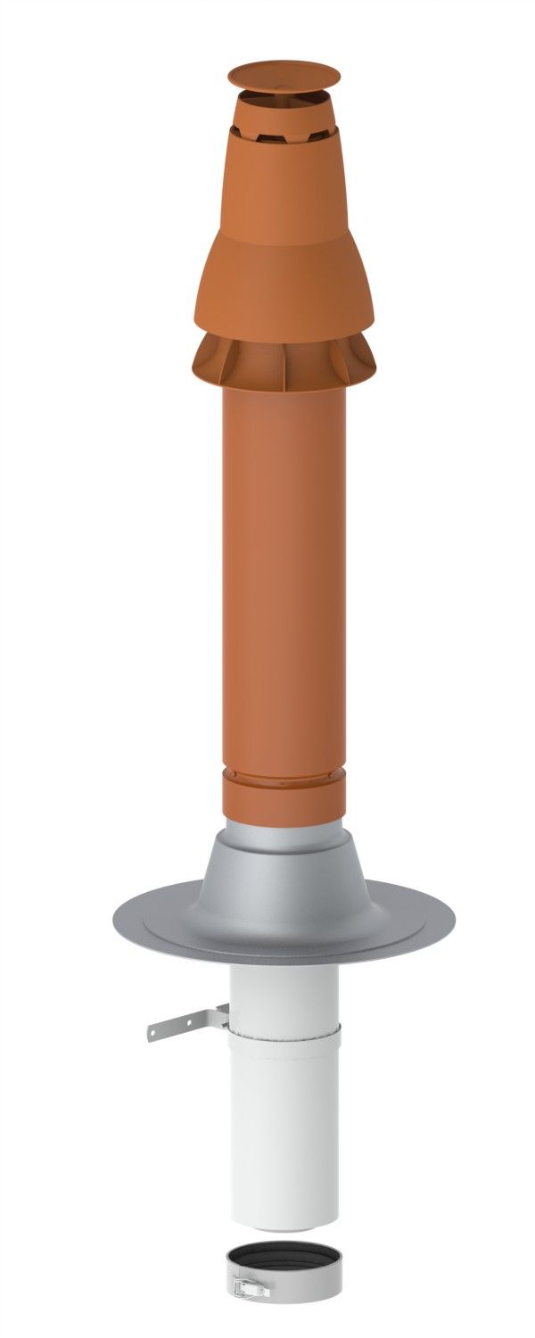 Remeha PPS-Grundbausatz RUD1 DN 80/125, Flachdach, rot