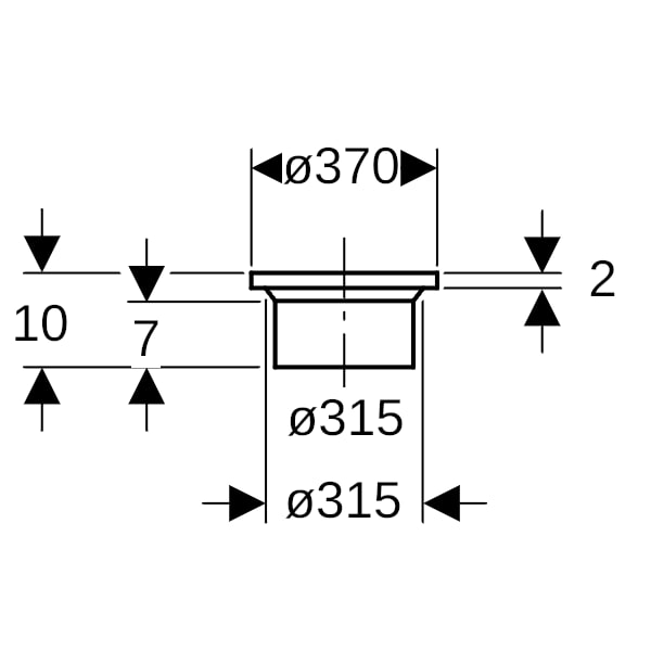Geberit PE Vorschweissbund d315