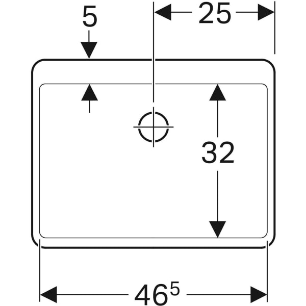 Geberit Publica Mehrzweckbecken mit Überlauf 50x20x39cm, weiß