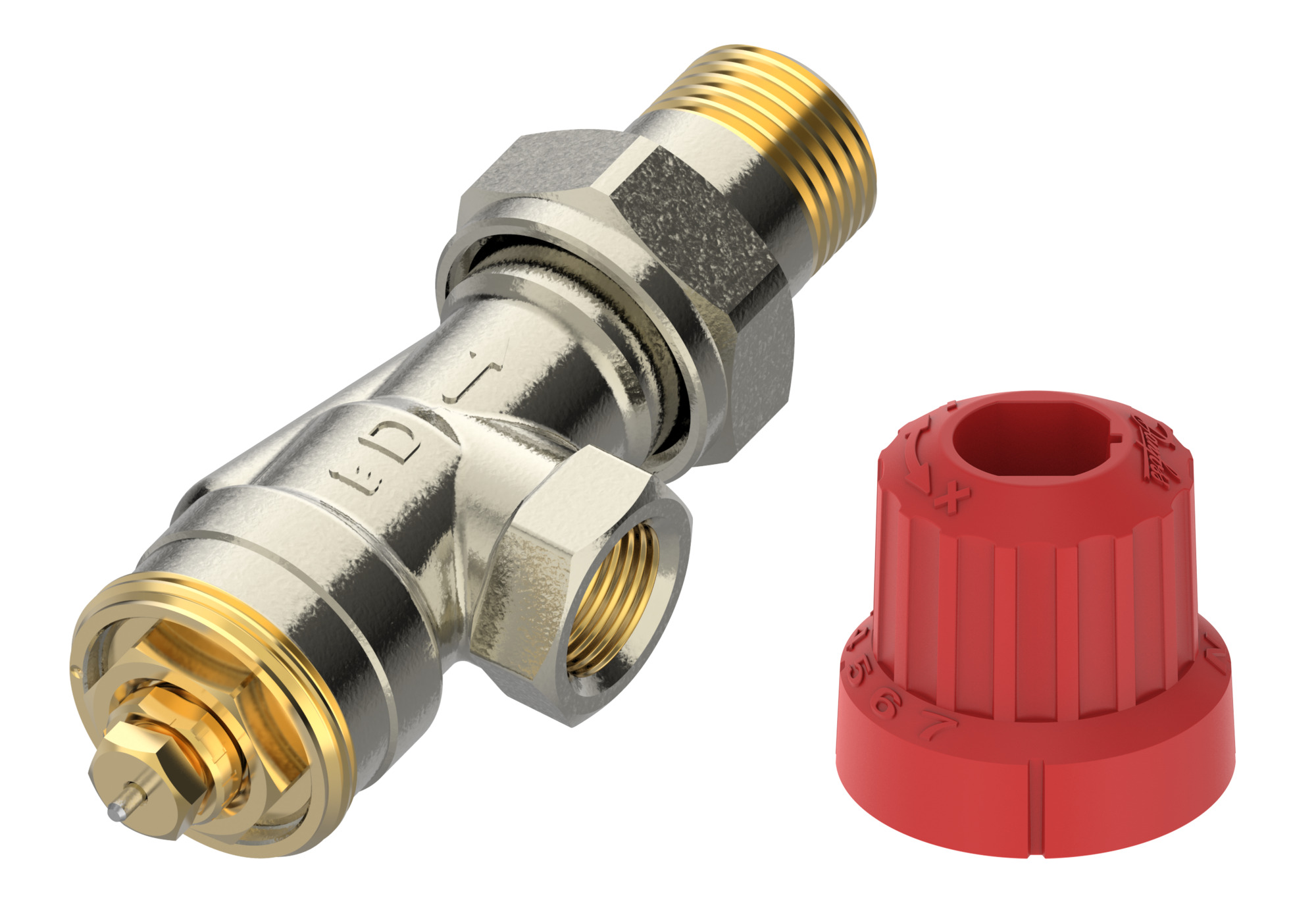 Danfoss M30 Ventilgehäuse Mio 10 M30x1,5, R 3/8, UK (Axial), matt vernick Danfoss M30 Ventilgehäuse Mio 10 M30x1,5, R 3/8, UK (Axial), matt vernick