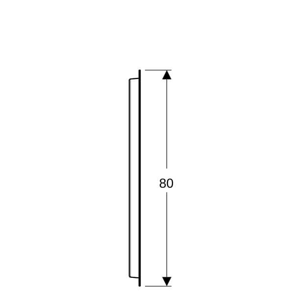 Geberit Option Oval Lichtspiegel, ind. Bel. 60x80x3,1cm