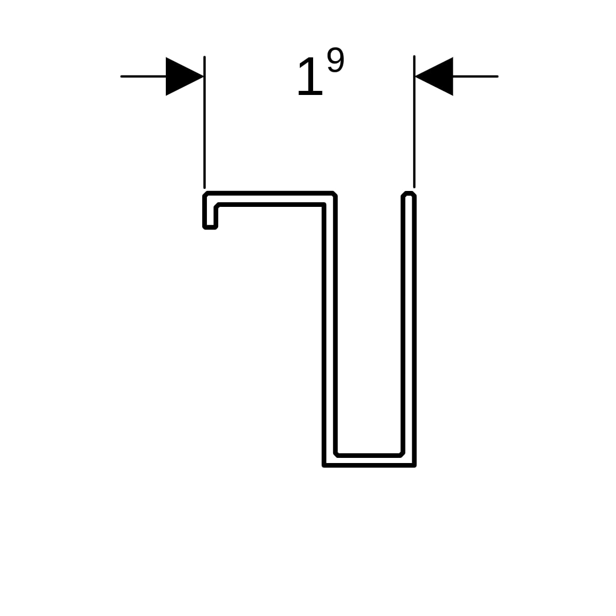 Geberit Griff für Option Basic Spiegelschrank