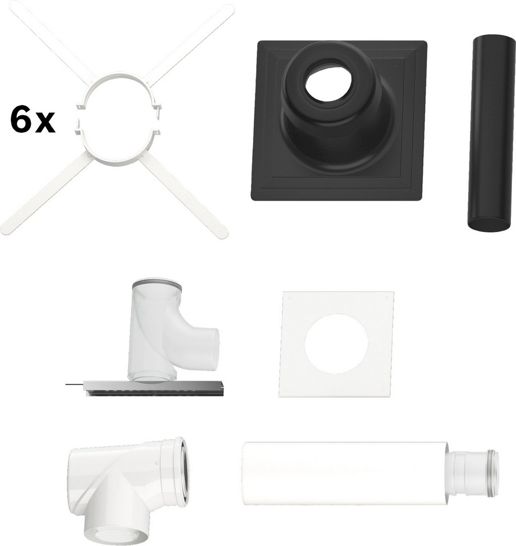 BOSCH Abgaszubehör FC-Set110-C93x (oben) Grundbausatz C93x Kunststoff d:110/160mm