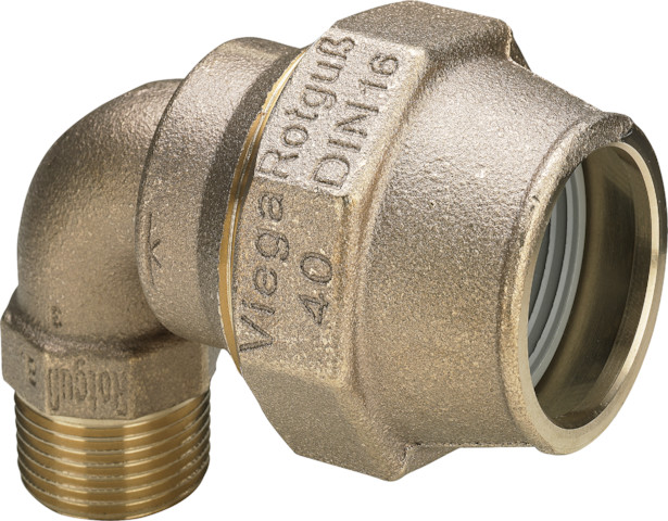 Viega Winkelverschraubung Maxiplex 9021 in 40mmxR1 1/4 Rotguss