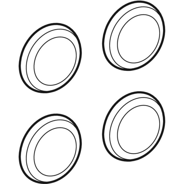 Geberit Set Deckkappen, silberfarben
