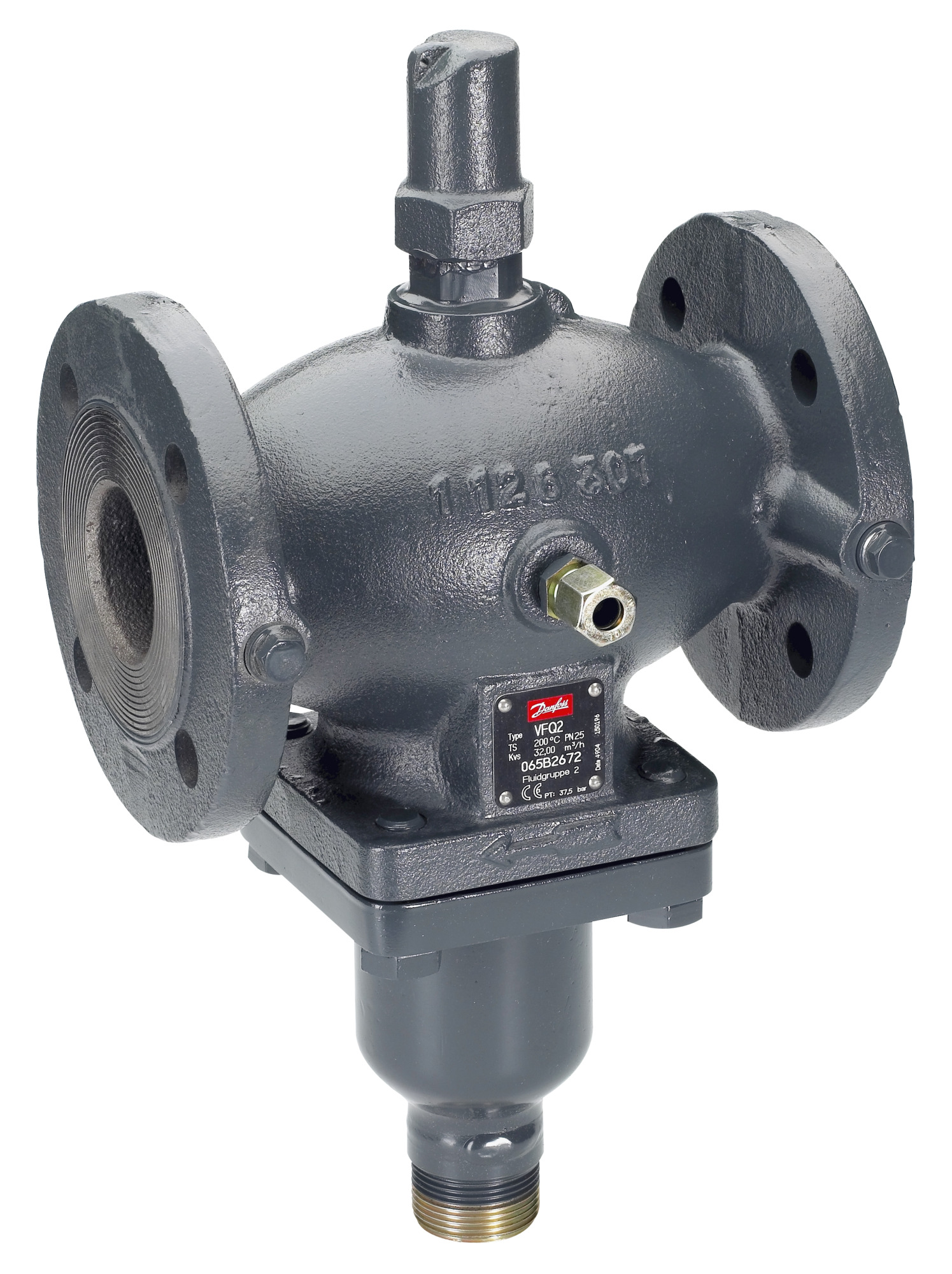Danfoss Durchgangsventil VFQ2 DN65 Kvs 50, PN25, GGG-40,3, Flansch