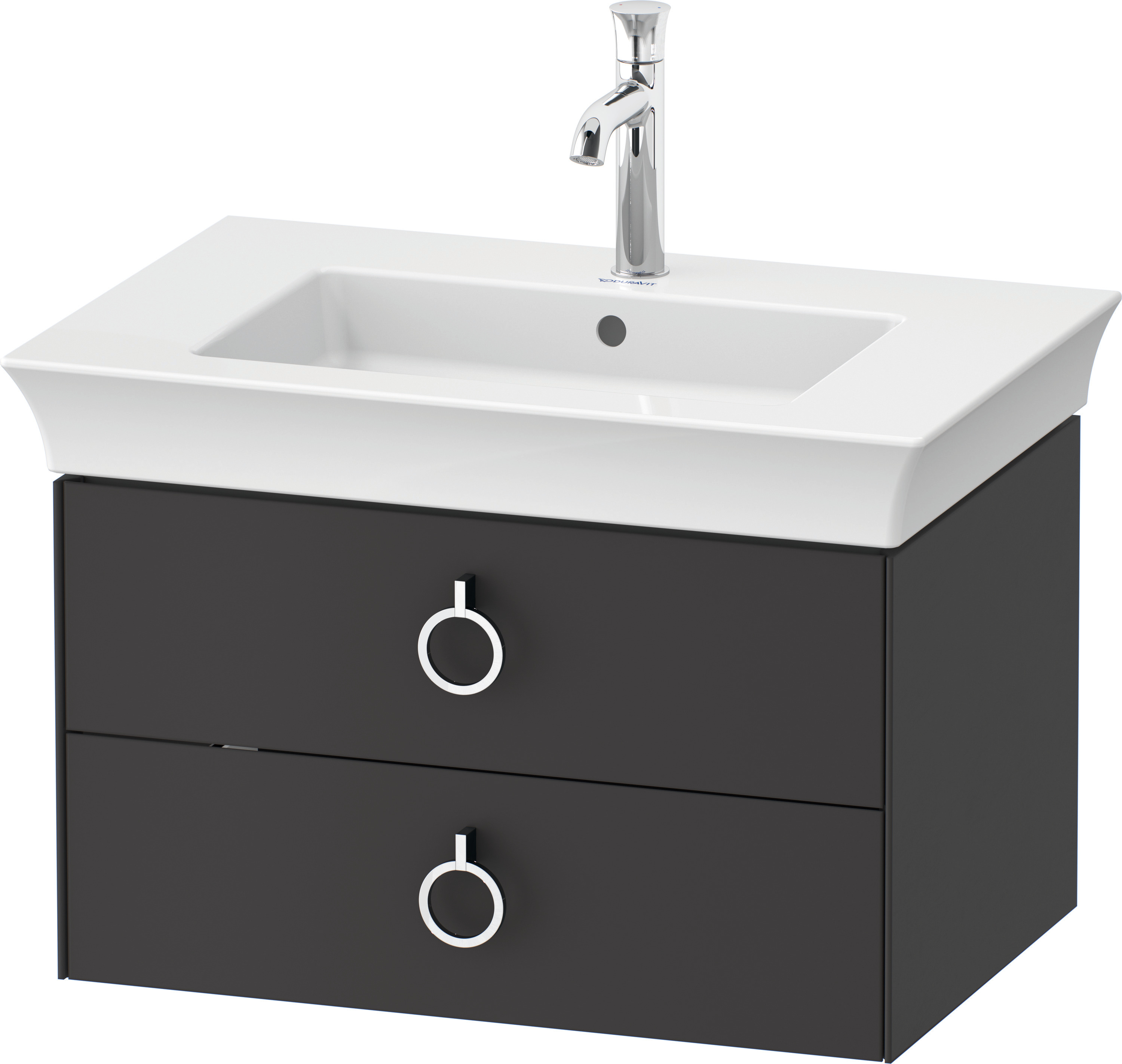 Duravit WTU wandh. White Tulip,2 Schk.,mit Griff,410x684x458,Graphit Seidenmatt