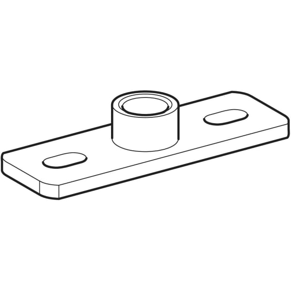 Geberit Grundplatte eckig 2-Loch mit Gewindemuffe G1/2