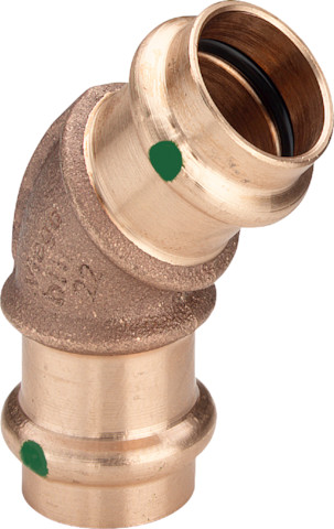 Viega Bogen 45 Grad mit SC Sanpress 2226 in 35mm Siliziumbronze