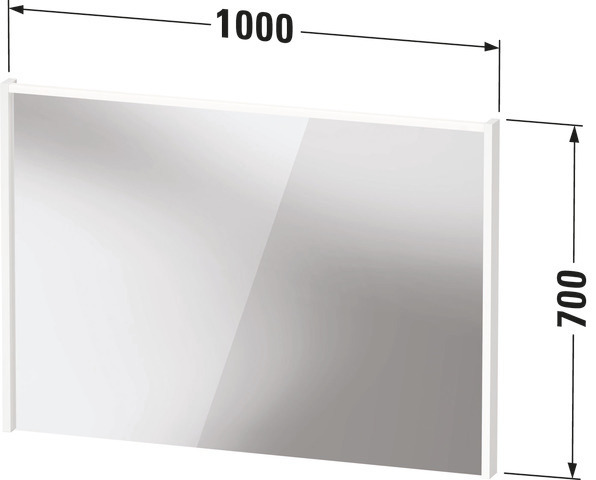DU D-Code 2.0 Spiegel, m.LED Bel., 1000x700x48, Graphit Matt