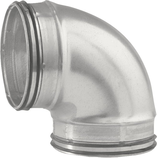 BOSCH Zubehör Wohnungslüftung BM-K90-160 Bogen Metall DN160, kurz, 90 Gr