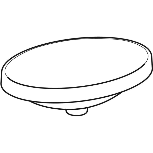 Geberit VariForm Einbauwaschtisch, oval 55x40cm, o. Hl, o. Ül., weiß gl