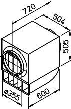 Helios LFBR 355 F7 Luftfilter-Box F7 für Rohr DN 355 mm