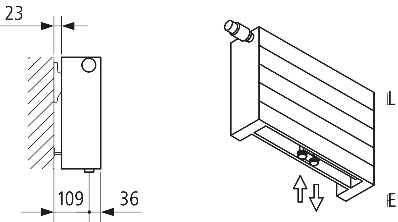 Kermi V-Heizwand HHV T22 BH840x122x3400 QN6127, weiß, 6bar,o.Abd.,Ausf. re,L260
