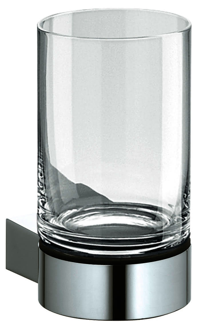 KEUCO Glashalter Plan 14950, kpl. mit Echtkristall-Glas, Edelstahl