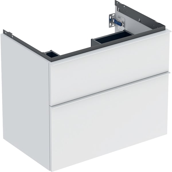 Geberit iCon Unterschrank für WT, 2 Schubl. 74x61,5x47,6cm, weiß matt