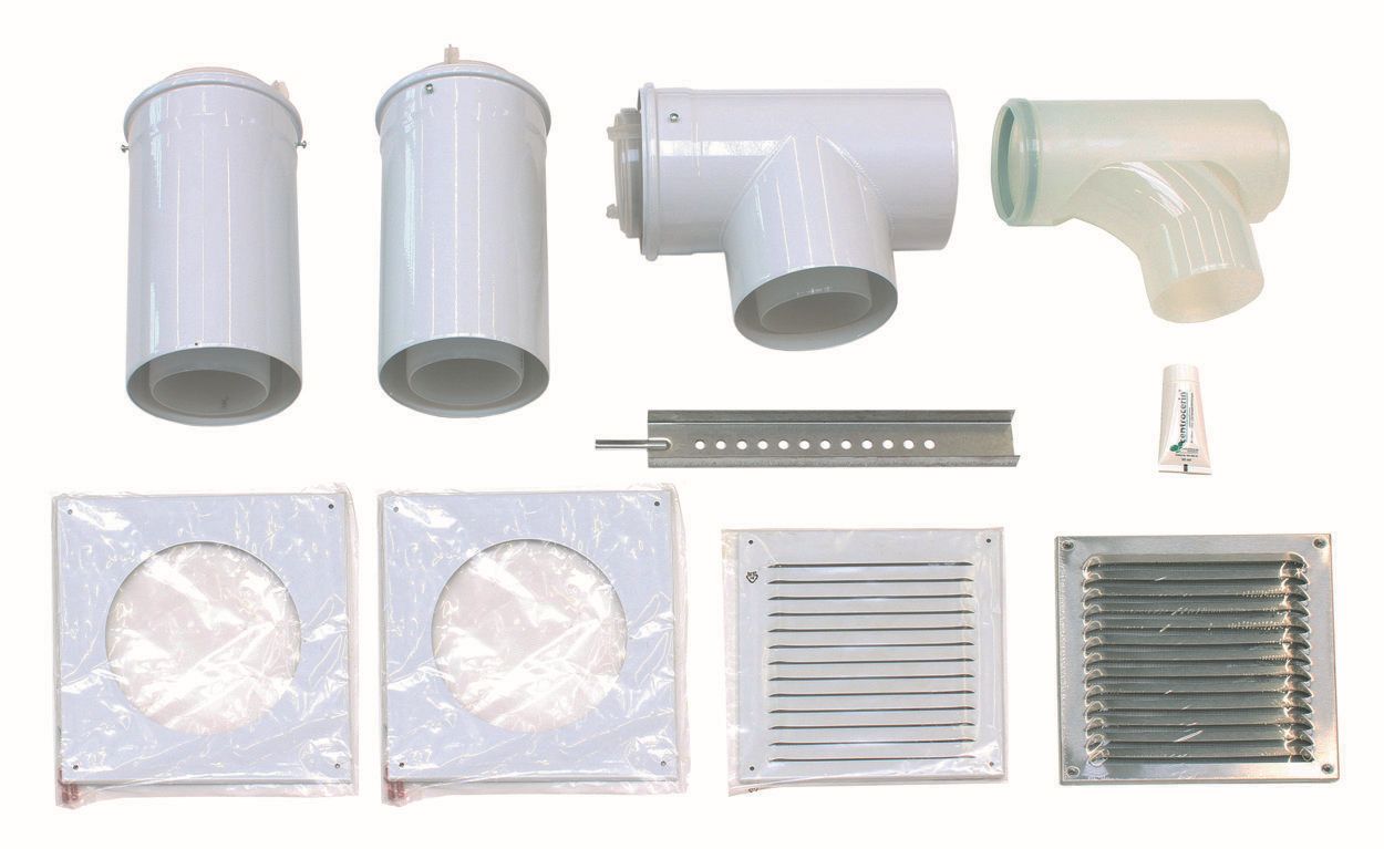 Vaillant Basis-Anschl.-Set 110/160 mm PP an 110mm im Schacht m. getr. Luftzufuhr Vaillant Basis-Anschl.-Set 110/160 mm PP an 110mm im Schacht m. getr. Luftzufuhr