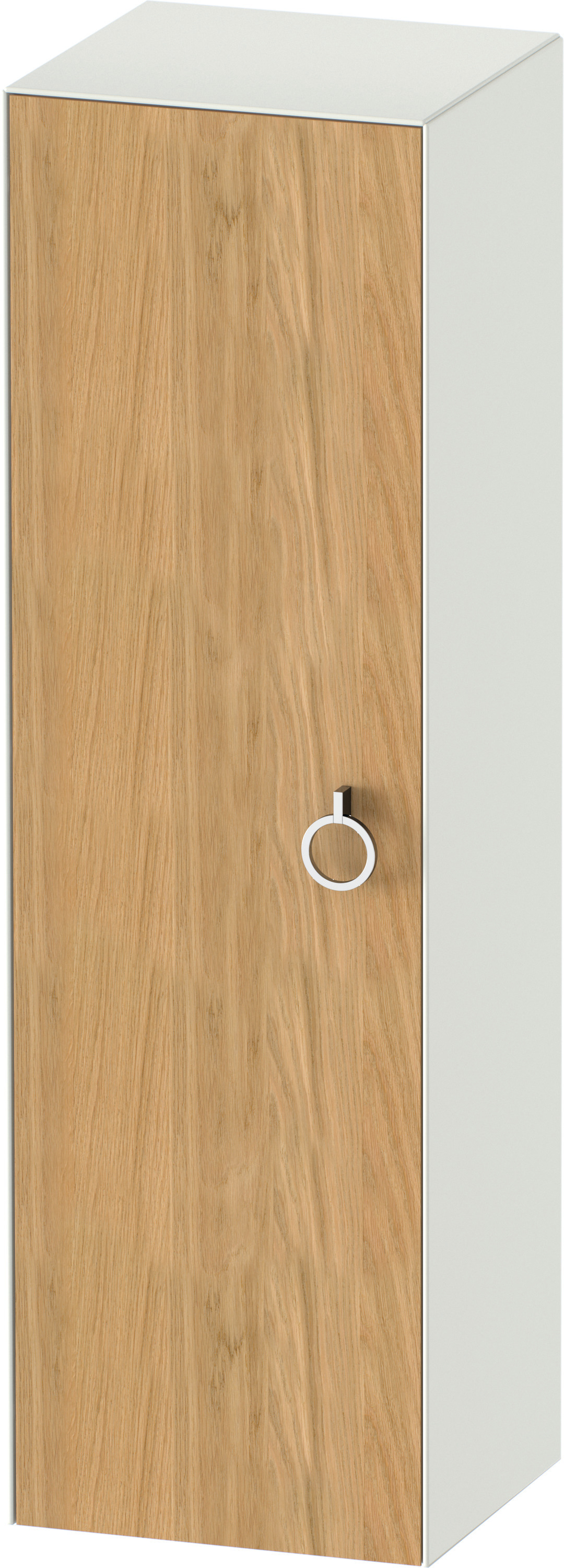 Duravit Halbhochschrank White Tulip,m.Griff TA l,1320x400x360,Eiche N.M./Weiß Sdm.