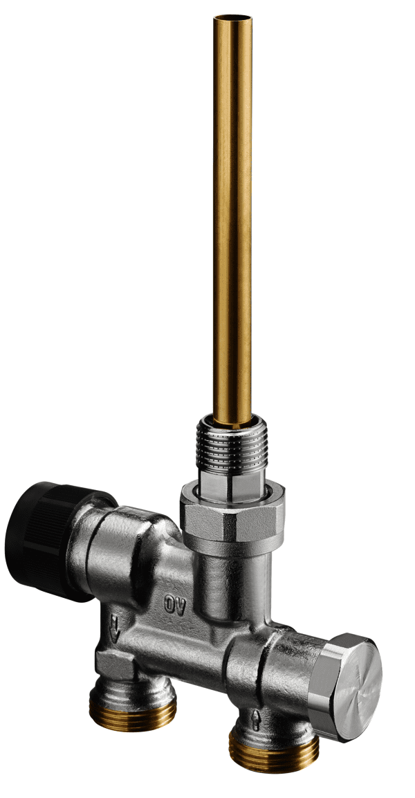 OVENTROP-Tauchrohrventil Zweirohr-System DN15, 3/4"AG, senkrechte Lanze