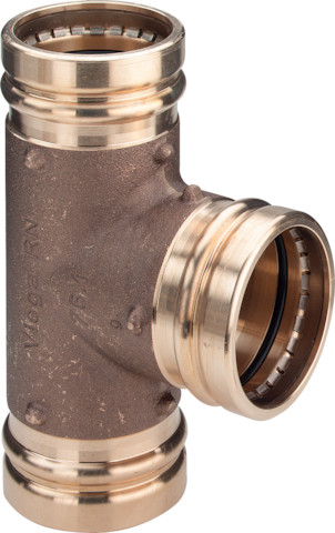 Viega T-Stück Sanpress XL 2218XL in 88,9mm Rotguss