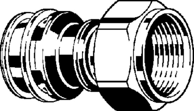 Viega Verschraubung mit SC Raxinox 4463 in 16mm x G1/2 Stahl nichtrostend
