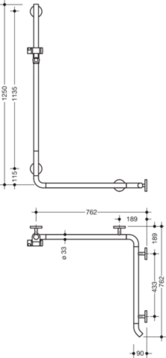 HEWI DUHA m.Br.H.St.,AM1:1250, W1/2:762, Br.H. in 92, Kst., chromoptisch besch.