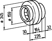 HELIOS RADAX Radial Ventilator RR 160 C, 870 cbm/h