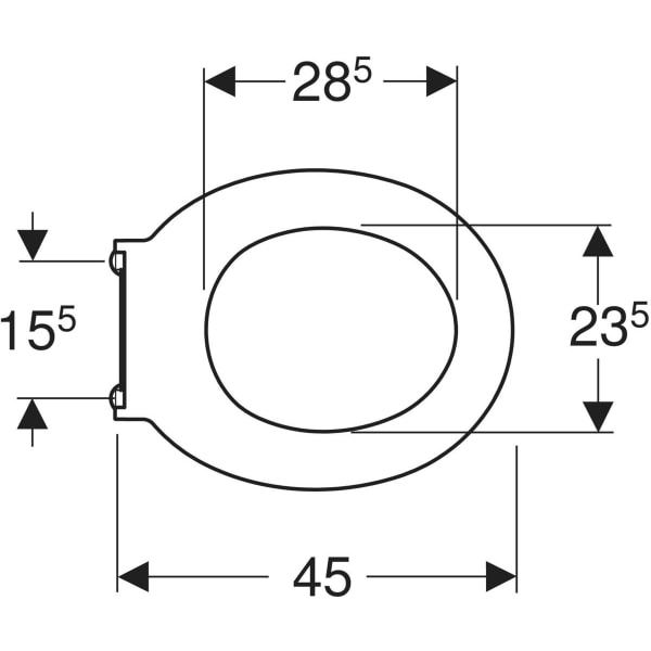 Geberit Renova Comfort WC-Sitzring barrierefrei, antibakteriell, weiß