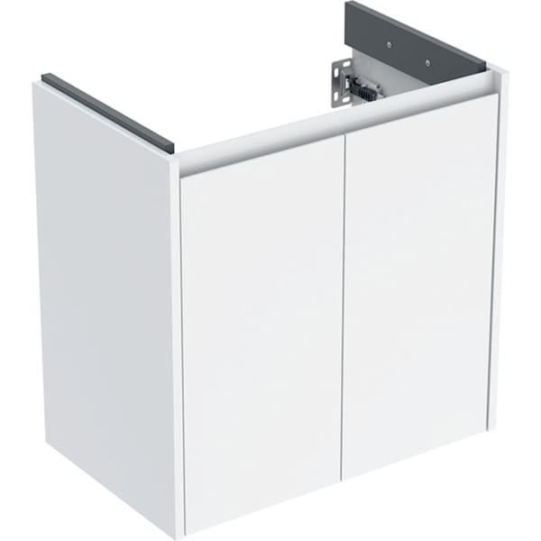 Geberit Renova Compact US für WT, mit 2 Türen 59,7x60,3x36,7cm, weiß/l. seidenglanz