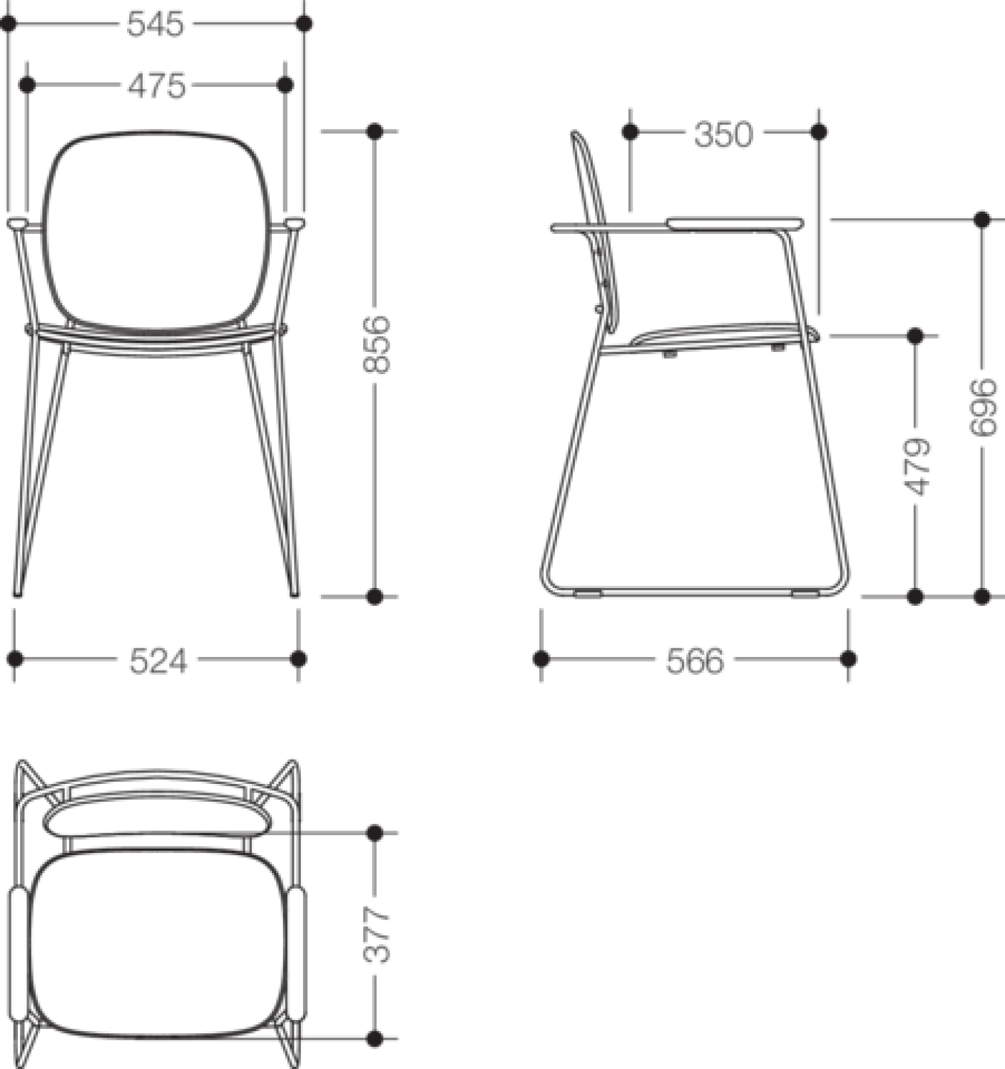 HEWI Badstuhl, H:856mm, B:545mm, Gestell verchromt anthrazitgrau