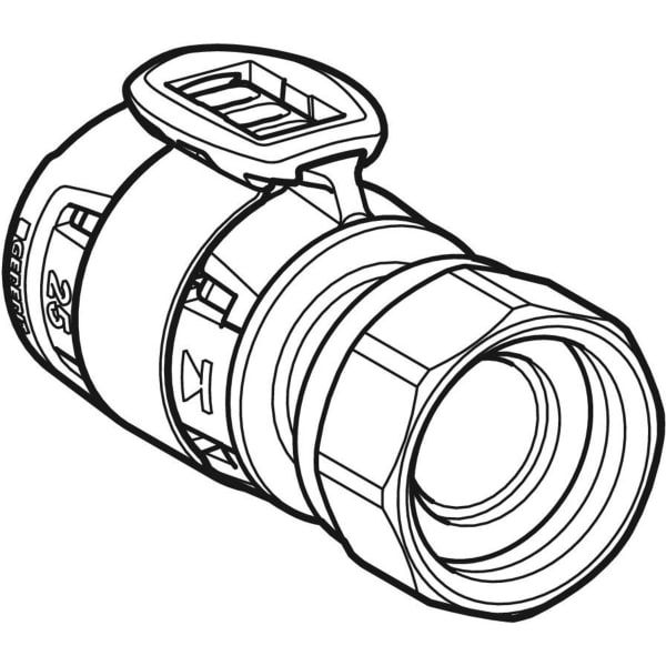 Geberit FlowFit Anschluss gerade, mit ÜM FwF SiBr d25-G3/4