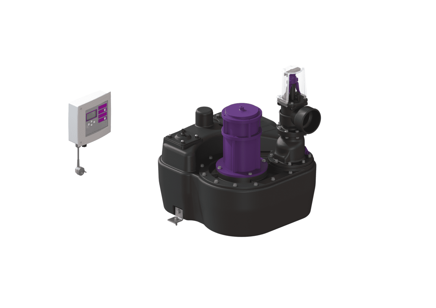 KESSEL-Hebeanlage Aqualift F Mono, Comfort, SPF 1400-S3, Schieber