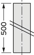 Vaillant Mündungsrohr ES DN 160, 500 mm für Schachtabdeckung Edelstahl DN 160