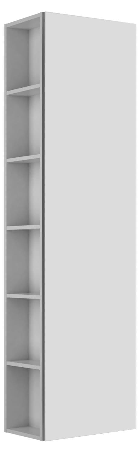 KEUCO Hochschrank X-Line 33131, Regal links cashmere/Glas cashmere, 480x1750x300mm