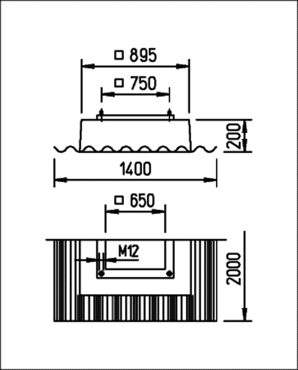 Helios WDS 500/560 Welldachsockel