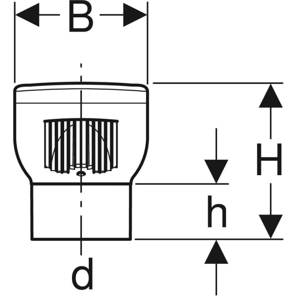 Geberit Belüftungsventil GRB90 für Geberit Silent-db20 d90/99,5