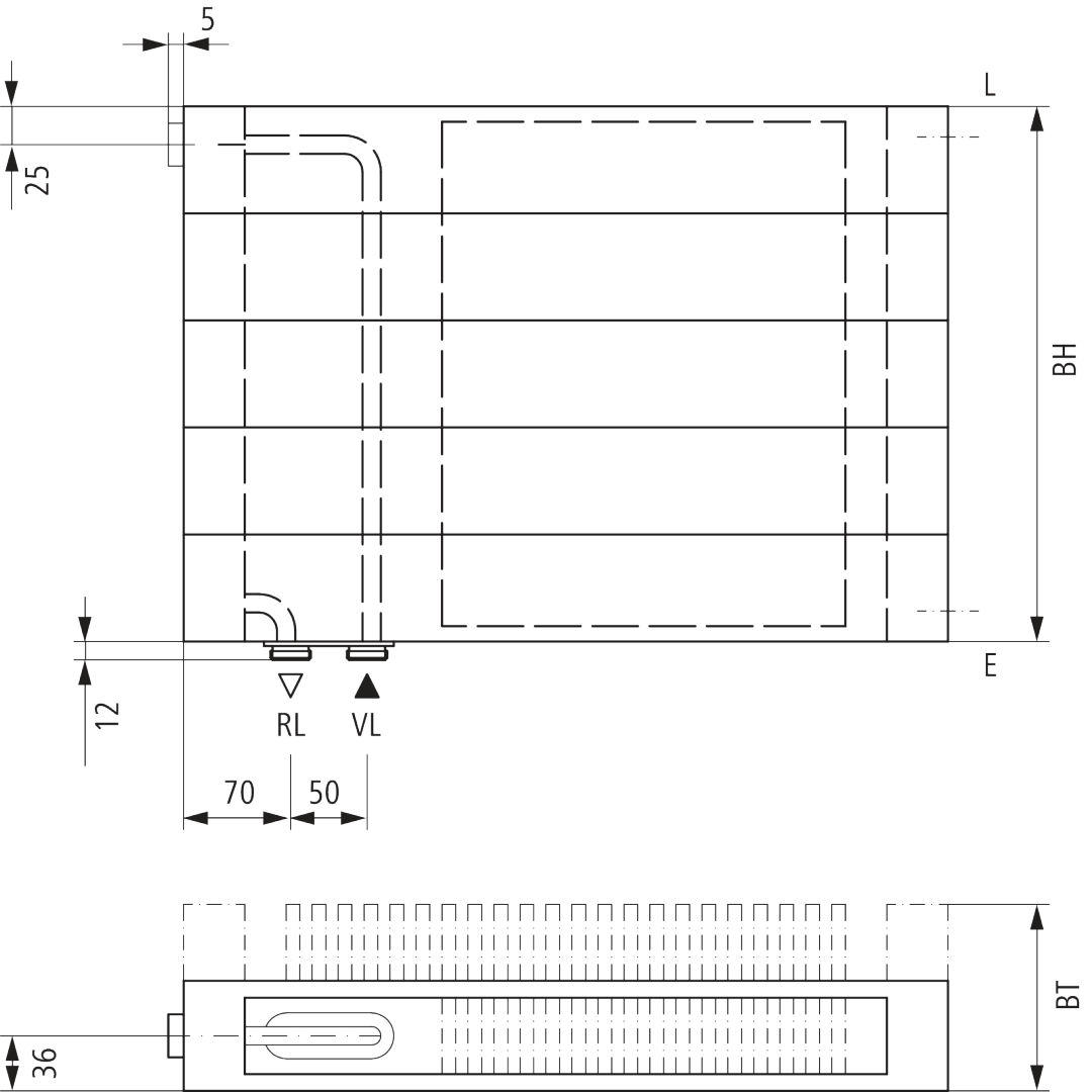 Kermi V-Heizwand HHV T20 BH630x72x4400 QN4519, RAL9016, 6 bar,o. Abd.,Ausf. re