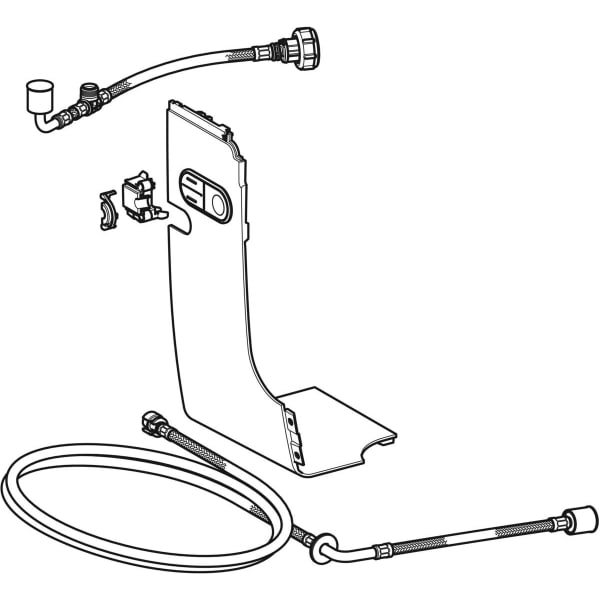 Geberit Wasseranschlussset f. Kappa UP-SPK f. Geberit AquaClean Mera, weiß-alpin