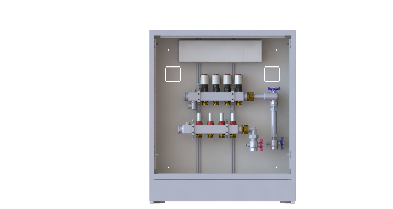 Danfoss Station UnoFloor Basic 4R 4 HK, rechts mit WMZ-Set, 230V