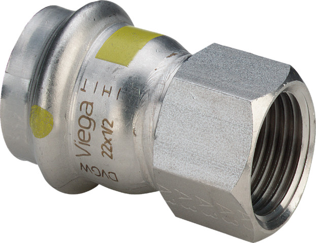 Viega Sanpress Inox G-Übergangsstück 0212 (Gas) in d35 x Rp1 1/4 Edelstahl