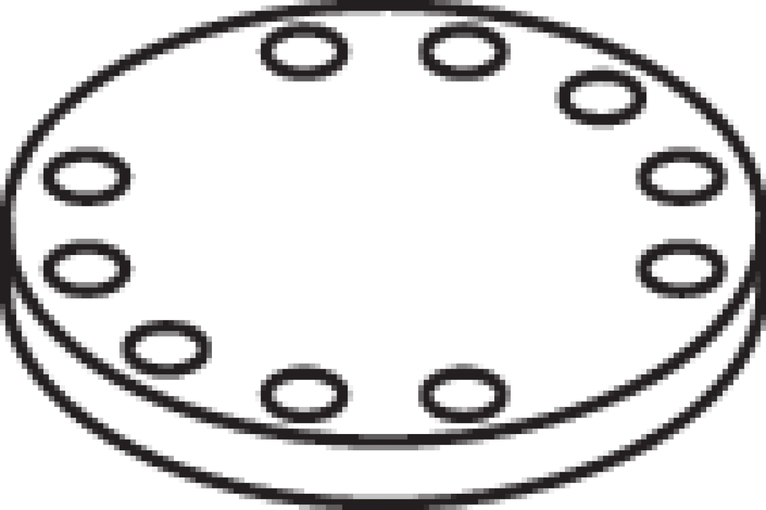 HEWI Dichtronde für 900,801,805C, Set 10 Stahlrosette, Lochbild 10 Bohrungen