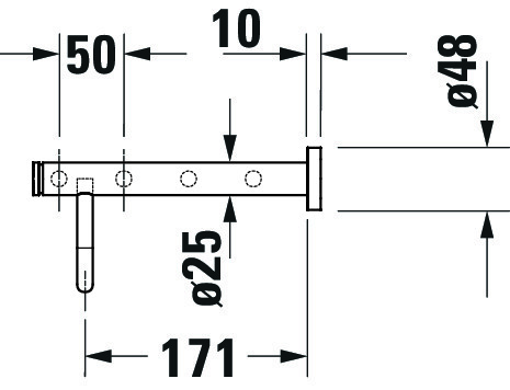 DU D-Code Handtuchablage 650x220x112 mm, Chrom